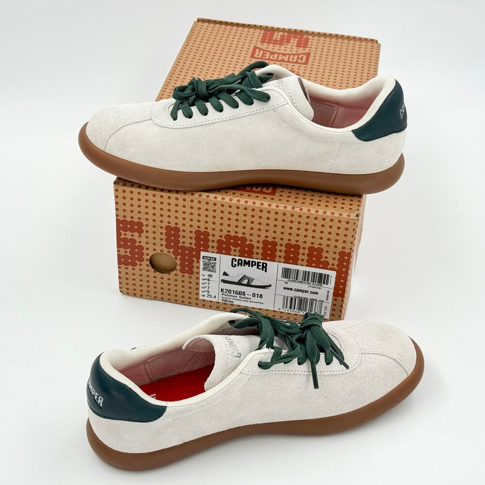 Camper Pelotas Soller K201608-018 White Green Pink Nubuck Sneakers Women's 9 - Picture 5 of 16
